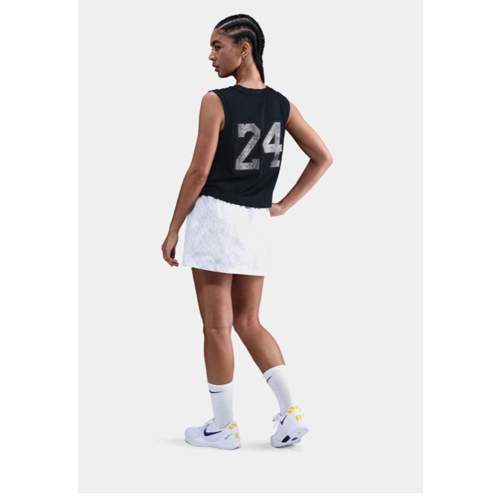 New NIKE KOBE 8 CROPPED WOMENS LIFESTYLE Medium BLACK MESH JERSEY IB2724-126 - Picture 2 of 4